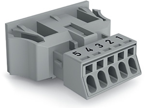 Snap-In-Stecker 5-polig Kod. B grau
