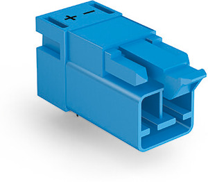 Stecker für Leiterplatten abgewinkelt 2-polig blau