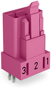 Stecker für Leiterplatten gerade 3-polig pink