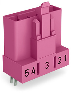 Stecker für Leiterplatten gerade 5-polig pink