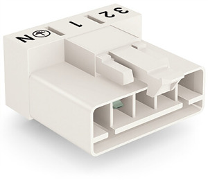 Stecker für Leiterplatten abgewinkelt 5-polig weiß