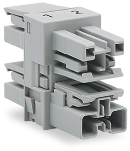 3-fach-Verteiler 2-polig Kod. B grau