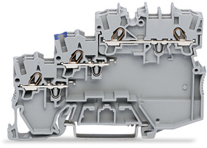 3L-Aktorenklemme PNP-plus- schaltende Aktoren PE über Kammbrücker