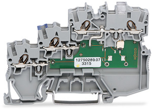 3L-Aktorenklemme LED gelb für PNP- plus-schaltende Aktoren grau