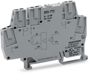 Optokoppler-Klemme 230VAC/24VDC 6mm 0,5A plus-schaltend
