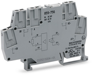 Optokoppler-Klemme 6mm 24VDC/5VDC 0,5A 10kHz Plus-schalt.