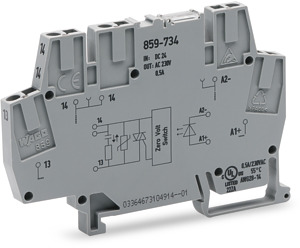 Optokoppler-Klemme 24VDC/230VAC 6mm 0,5A