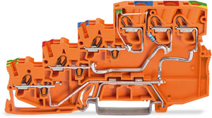 4-L-Initiatoreneinspeiseklemme LED grün Einsp.Steuerschr.orange