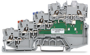 4-L-Initiatorenklemme LED gelb NPN-(minus-)grau