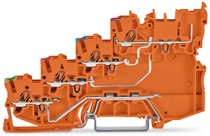 4-L-Initiatoreneinspeiseklemme PNP (plus)-PE-Anschl. orange