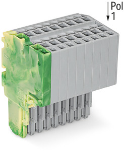 2-Leiter-Federleiste Push-in CAGE CLAMP® 1,5 mm² grün-gelb/gr