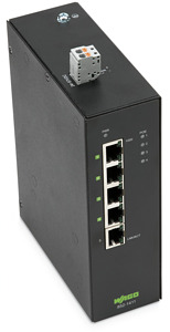 Industrial-ECO-Switch 5 Ports 1000Base-T schwarz 4PoE+ Priorisierung