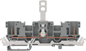 4-Pin-Schirm-Trenn-Basisklemme 4qmm grau 400V 6kV 16A