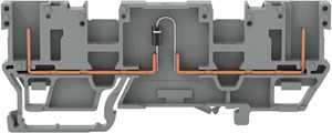 2-Pin-Dioden-Basisklemme 4qmm grau 0,08-4qmm Kathode rechts