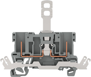 2-Pin-Trenn-Schirm-Basisklemme 4qmm grau 0,08-4qmm 400V 6kV 16A