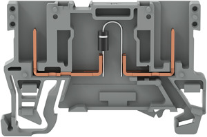 2-Pin-Dioden-Basisklemme 4qmm grau 0,08-4qmm Kathode rechts