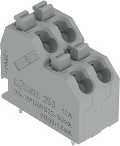 Doppelst.Leiterplattenklemme 1,5mm² Drücker grün