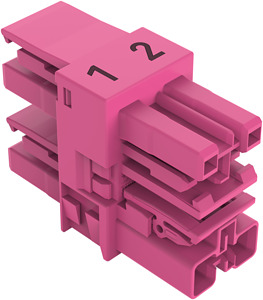 3-fach-Verteiler 2-polig Kod. B pink