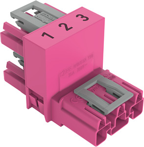 h-Verteiler 3-polig Kod. B pink