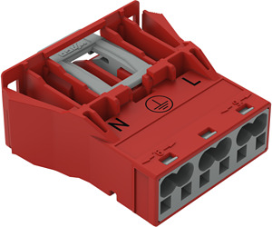 Stecker 3-polig Snap-In-Ausführung rot