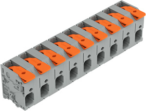 Leiterplattenklemme 6mm² Hebel grau