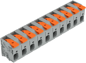 Leiterplattenklemme 6mm² Hebel grau