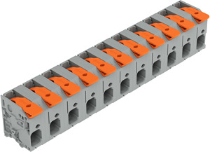 Leiterplattenklemme 6mm² Hebel grau