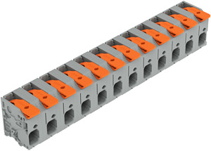 Leiterplattenklemme 6mm² Hebel grau