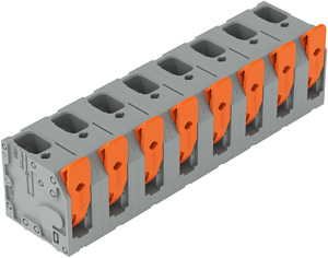 Leiterplattenklemme 6mm² Hebel grau