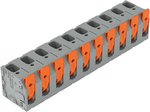 Leiterplattenklemme 6mm² Hebel grau
