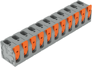 Leiterplattenklemme 6mm² Hebel grau