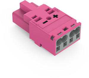 STIFTTEIL KOD.B 2P. 2L PINK Rastm.10mm Aufd.+und-