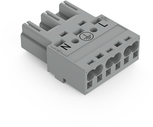 Stecker 3-polig Kod. B grau