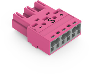 Stecker 3-polig Kod. B pink