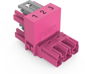 h-Verteiler 3-polig Kod. B pink
