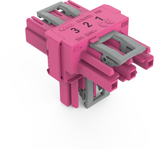 T-Verteiler 3-polig Kod. B pink