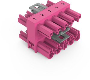 3-fach-Verteiler 5-polig Kod. B pink