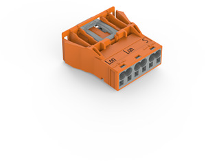 Stecker 3-polig Snap-In-Ausführung orange