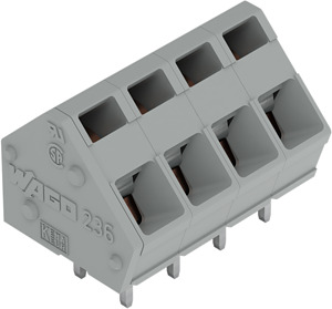 Leiterplattenklemme 2,5mm² Rastermaß 5/5,08mm hellgrün
