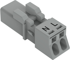 Stecker 2-polig grau