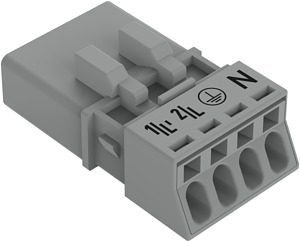 Stecker 4-polig grau