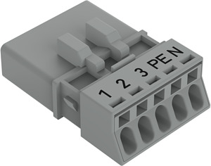 Stecker 5-polig grau