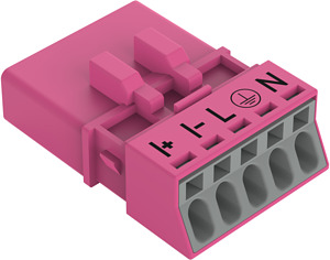 Stecker 5-polig pink