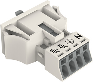 Snap-In-Stecker 4-polig Kod. A weiß