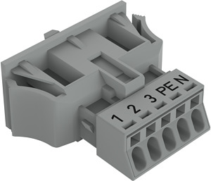 Snap-In-Stecker 5-polig Kod. B grau