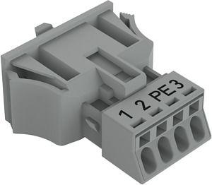 Snap-In-Stecker 4-polig Kod. B grau