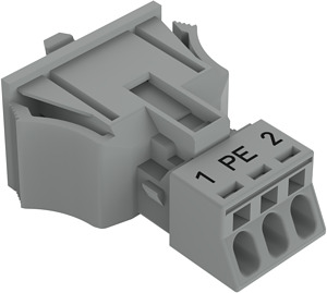 Snap-In-Stecker 3-polig Kod. B grau