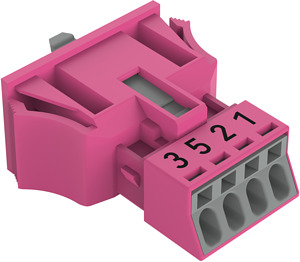 Snap-In-Stecker 4-polig Kod. B pink