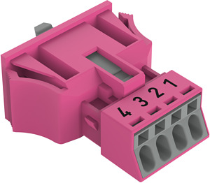 Snap-In-Stecker 4-polig Kod. B pink