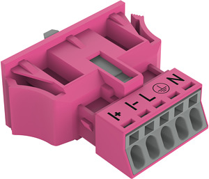 Snap-In-Stecker 5-polig Kod. B pink